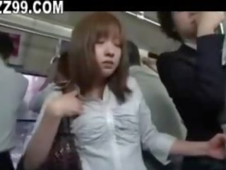 Mosaic: Horny schoolgirl loves getting fucked by bus passenger