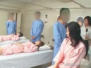 Asiática morena querido golpes peluda manhood em o hospital