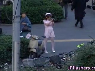 Naughty Asian daughter Is Pissing In Public